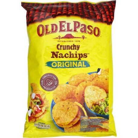 Old El Paso Crunchy Nachips Original 185g (lot de 4)