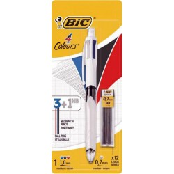 BIC Stylo bille 4 couleurs et porte mines - 3+1 HB