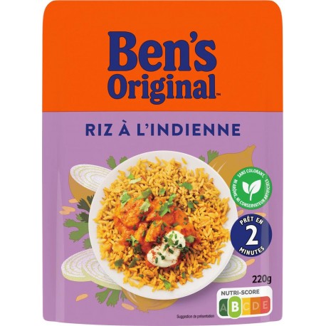 BEN'S ORIGINAL Riz micro-ondes à l'Indienne 2mn 220g