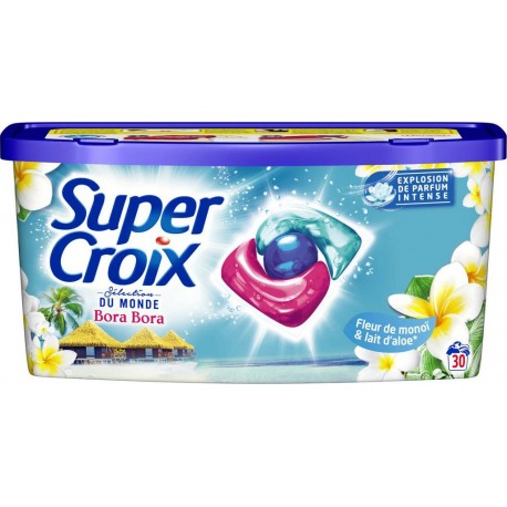 Super Croix Lessive Capsule Bora Bora Fleur de Monoï & Lait d'Aloe x30