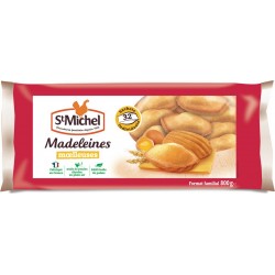 St Michel Madeleines Nature moelleuses à emporter x32 sachets individuels 800g (lot de 2)