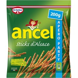 Ancel Biscuits apéritifs Sticks d’Alsace 200g (lot de 2)