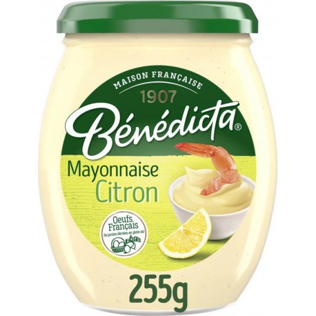 Benedicta Mayonnaise Citron 255g (lot de 6)