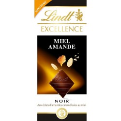 Lindt EXCELLENCE NOIR MIEL AMANDE 100g