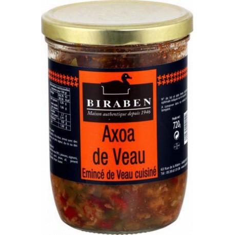 Biraben Plat cuisiné Axoa de veau