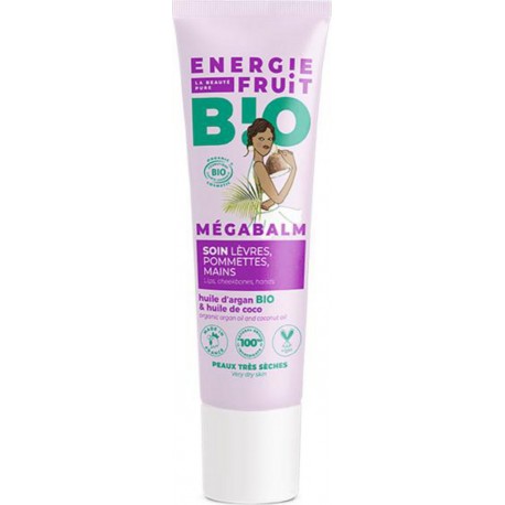 Energie Fruit Baume Lèvres Et Mains Nourrissant Huiles D'Argent & Coco Bio 30ml