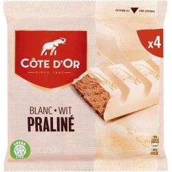 Côte d’Or Barres de chocolat blanc praliné 4x46g