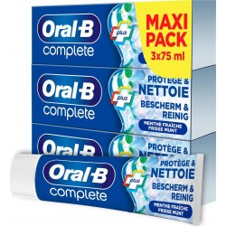 Oral-B Dentifrice Complete Protect & Clean Menthe fraîche 75ml (lot de 3) tube 75ml
