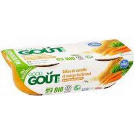 Good Goût Délice de carotte et courge butternut Bio 2x190g 380g