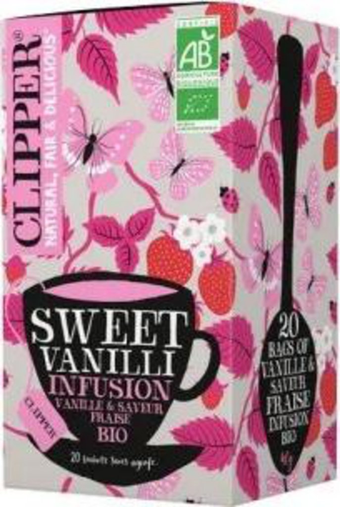 Clipper Infusion bio Vanille et saveur fraise 40g 