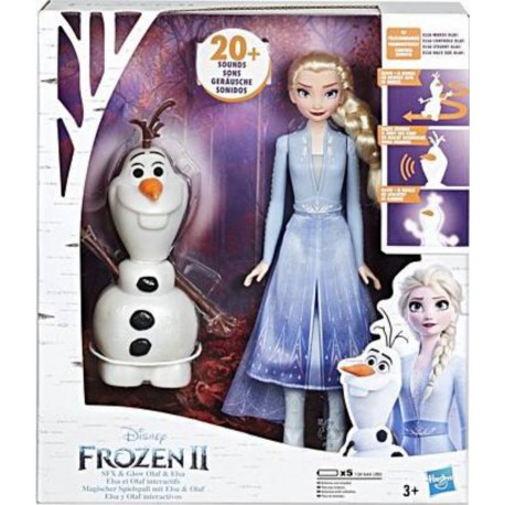 DISNEY REINE NEIGE FROZEN II POUPEE ELSA & OLAF INTERACTIFS