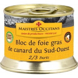 Canard Bloc foie gras Maistres Occitans Sud Ouest 140g