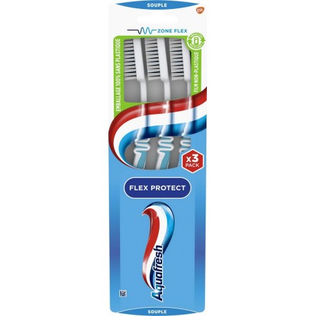 Aquafresh Brosse à dent Flex souple x3 3 brosses à dents