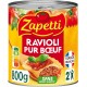 Zapetti Ravioli Pur Bœuf Français Blé Complet 800g (lot de 9)