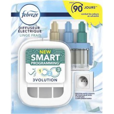 Febreze Diffuseur électrique 3volution Linge frais 20ml