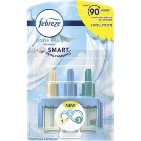 Febreze Recharge désodorisant 3volution Linge frais 20ml