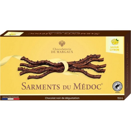 Chocolaterie de Margaux Sarments du Médoc Noir Citron 155g