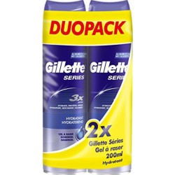 Gillette Gel à raser Series Hydratant 2x200ml