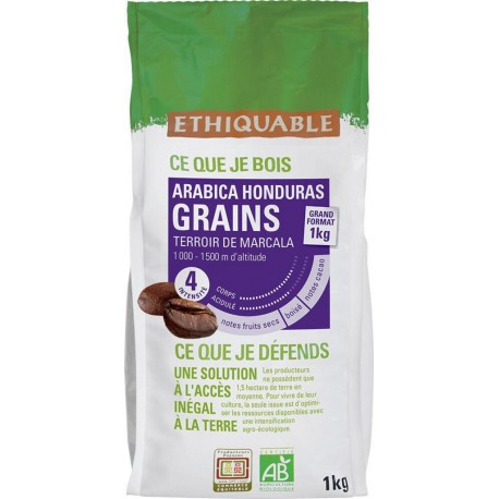 ETHIQUABLE CAFE GRAINS HONDURAS 1Kg