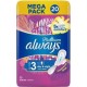 ALWAYS Platinum day night taille 3 serviettes avec ailettes x20