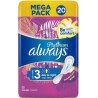 ALWAYS Platinum day night taille 3 serviettes avec ailettes x20