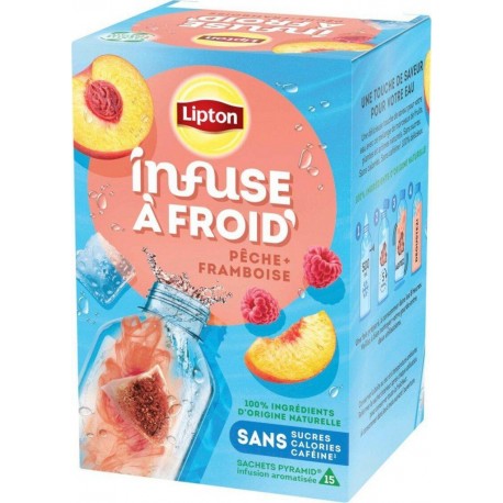 LIPTON COLD INFUSE INFUSION GLACEE FRAMBOISE & PECHE 35g