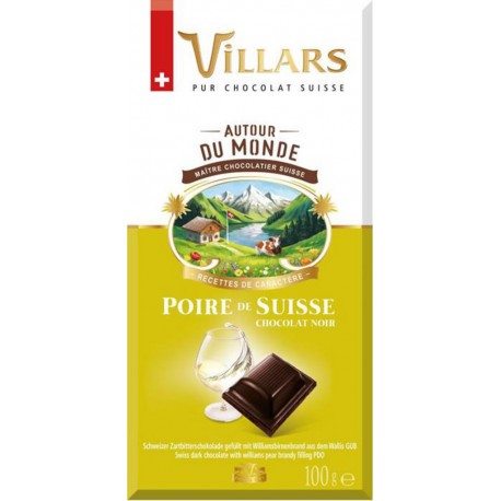 VILLARS Chocolat Poire de Suisse 100g