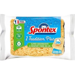 SPONTEX Eponge Tradition super absorbante & renfort fibre de lin XL