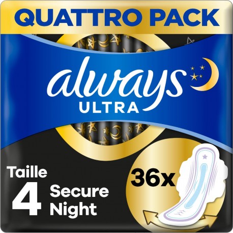 Always Serviettes Ultra Secure Night T4 x36 paquet 36