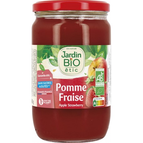 Jardin Bio Compote Pomme Fraise 680g