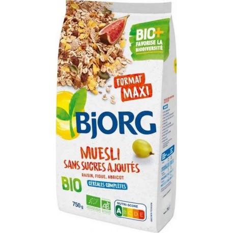 BJORG MUESLI SANS SUCRES AJOUTES format maxi 750g