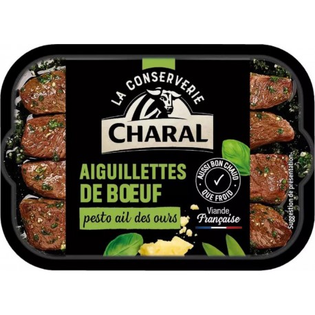 CHARAL Aiguillettes de boeuf pesto ail des ours 130g