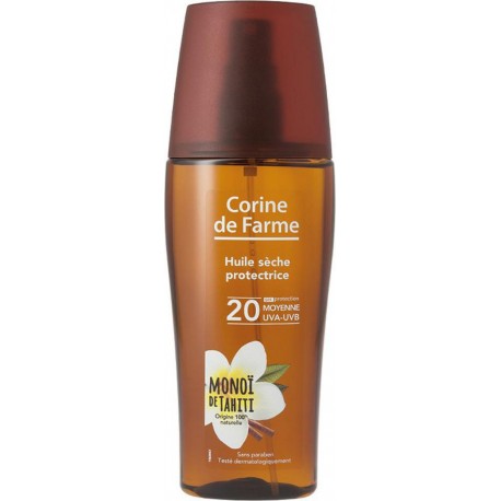 Corine de Farme Huile Sèche Protectrice SPF 20 Monoï de Tahiti 150ml (lot de 2)