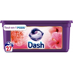 DASH Lessive capsule pods Pivoine et Hibiscus X27 642g