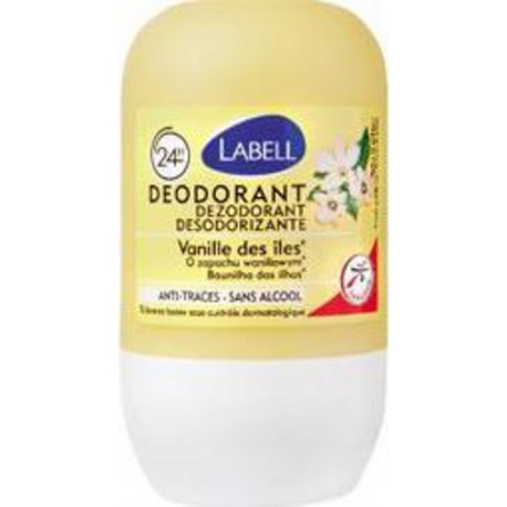 LABELL Déodorant 48h sans alcool vanille des îles 50ml