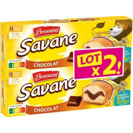 Brossard SAVANE CHOCOLAT 2x7 2x210g 420g