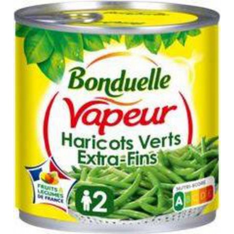 BONDUELLE VAPEUR HARICOTS VERTS extra-fins et tendres 220g