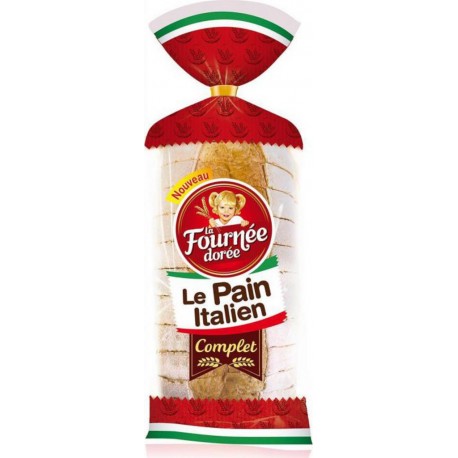 La Fournée Dorée Le Pain Italien Complet 550g (lot de 4)