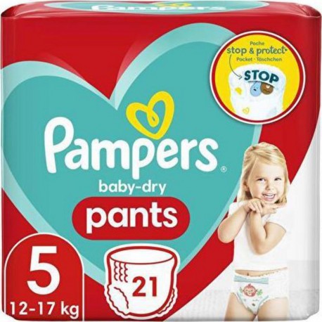 PAMPERS BABY DRY PANTS T5 12-17Kg X21