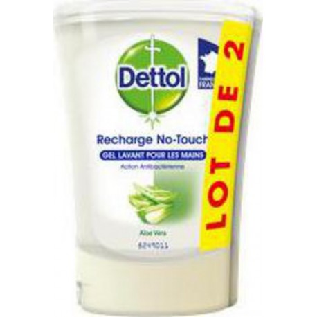 Dettol Savon antibactérien Aloe vera Recharge 2x250ml