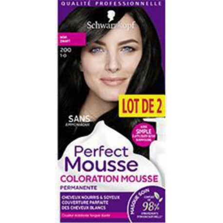 Schwarzkopf Perfect mousse 200 Noir Lot de 2