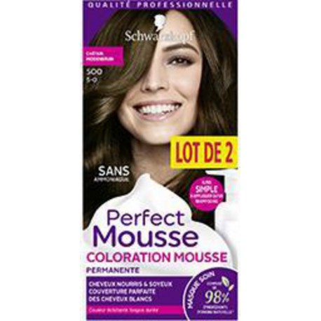 Schwarzkopf Perfect mousse 500 chatain Lot de 2