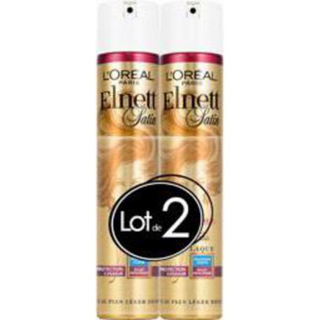 Elnett Laque cheveux colorés Fixation forte 2x300ml