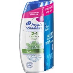 Head & Shoulders Shampooing Menthol Fresh 2en1 3x270ml x3 flacons 270ml - 810ml