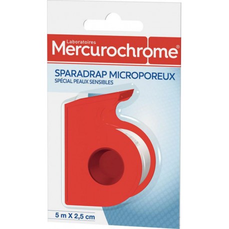 Mercurochrome Sparadrap microporeux rouleau 5 m x 2,5cm rouleau 5 m x 2,5cm rouleau 5 m x 2,5cm rouleau 5 m x 2,5cm