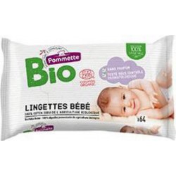 POMMETTE LINGETTES BEBE BIOX64 paquet 64