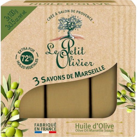 Le Petit Olivier SAVON HUILE OLIVE 3X100G 300g