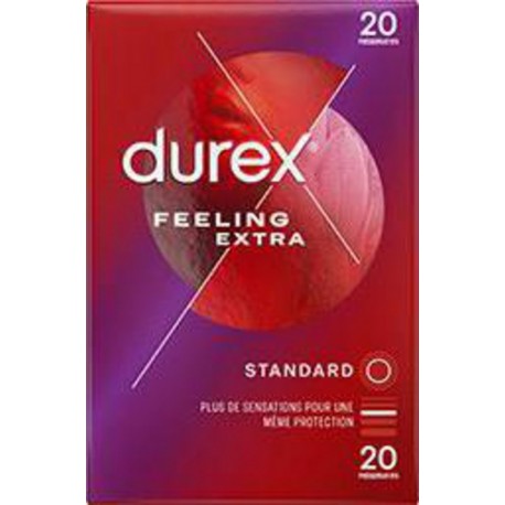 DUREX FEELING EXTRA X20 boîte 20 préservatifs