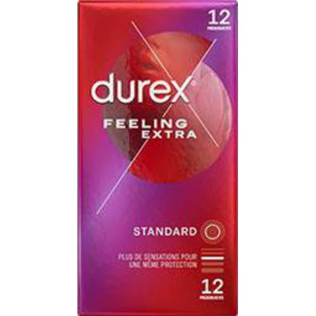 DUREX FEELING EXTRA X12 boîte 12 préservatifs