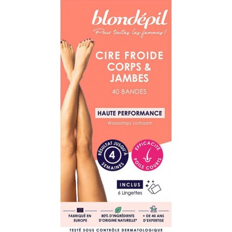 BLONDEPIL 40 BANDES CIRE HP BODY BL boîte 40 bandes